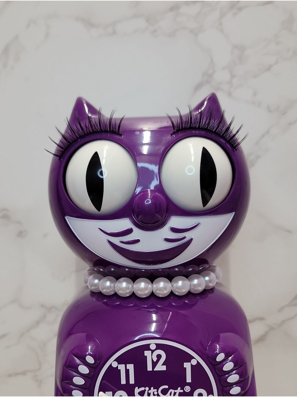Boysenberry Gold Lady KIT-CAT CLOCK KAT KLOCK - Picture 4 of 6
